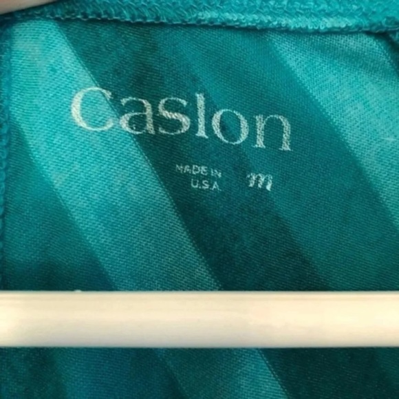 Caslon Green Striped Long Sleeve Top Size M - Never Worn - Picture 4 of 5